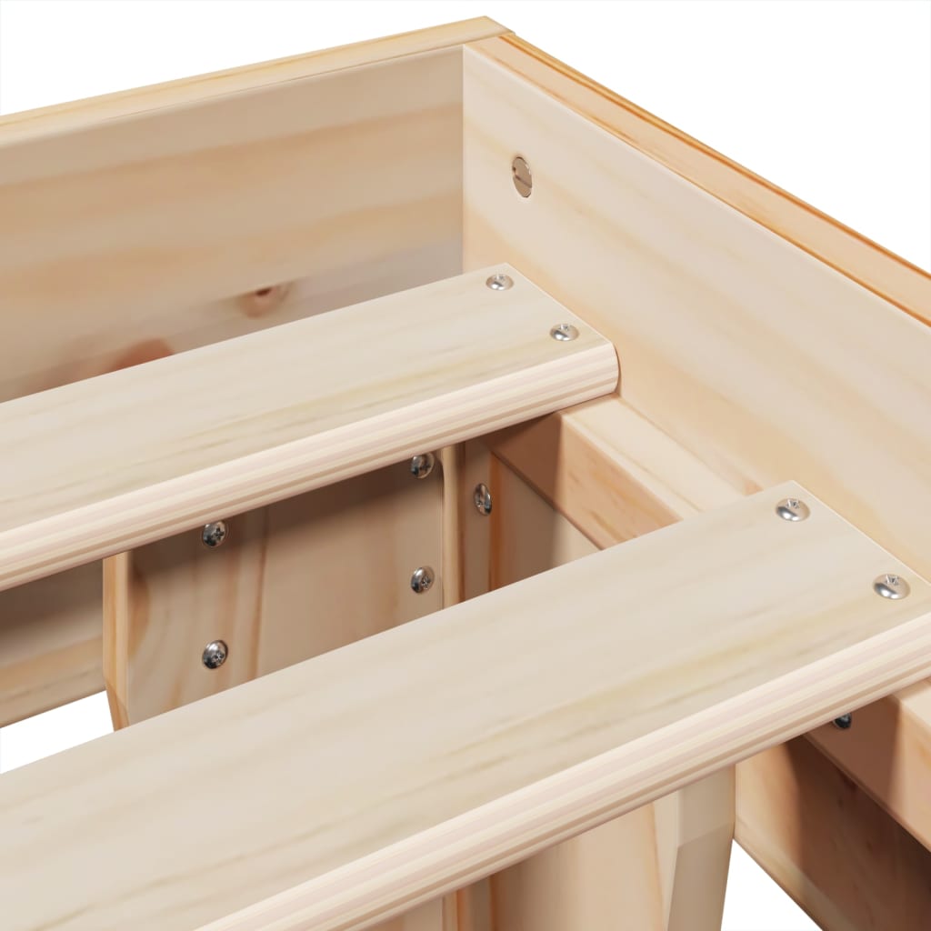 vidaXL Σκελετός Κρεβατιού Χωρίς Στρώμα 150x200 εκ Μασίφ Ξύλο Πεύκου