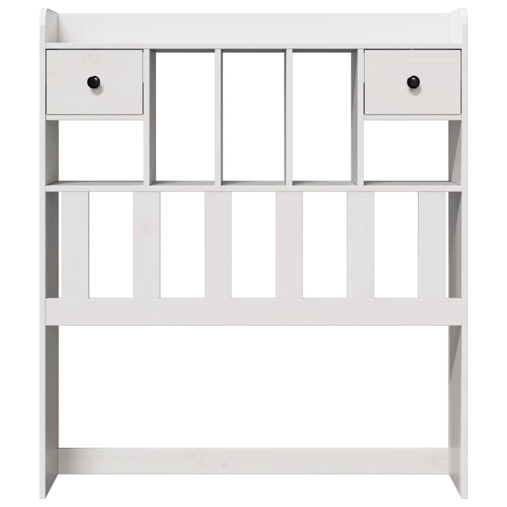 vidaXL Κεφαλάρι με Αποθ. Χώρο Λευκό 75 εκ. από Μασίφ Ξύλο Πεύκου