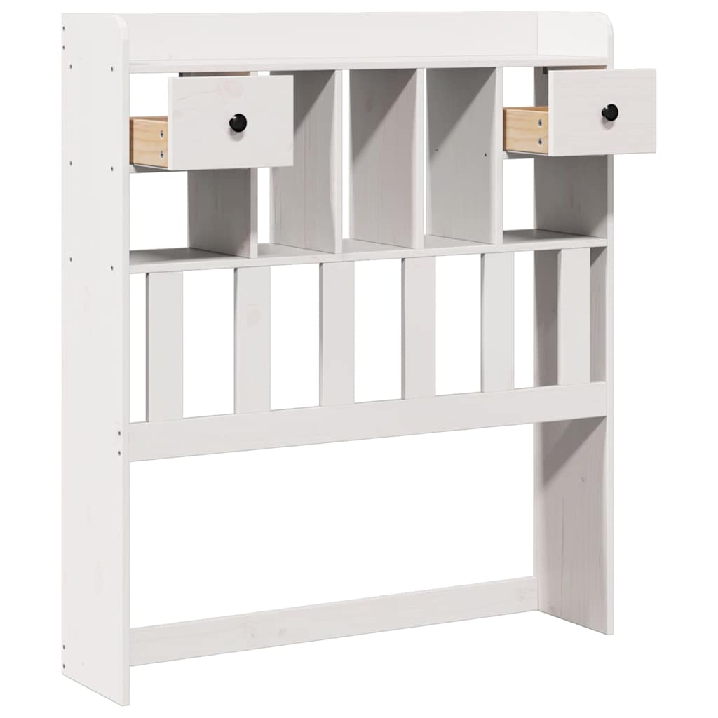 vidaXL Κεφαλάρι με Αποθ. Χώρο Λευκό 75 εκ. από Μασίφ Ξύλο Πεύκου