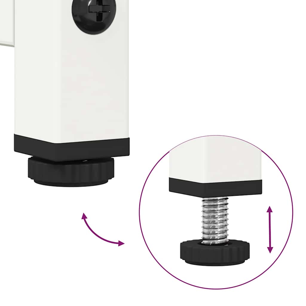 vidaXL Κομοδίνο λευκό 36x39x60,5 cm από χάλυβα ψυχρής έλασης