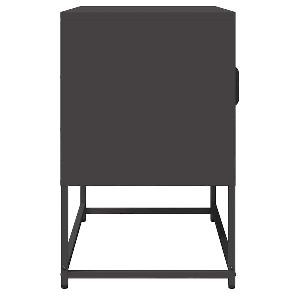 ντουλάπι τηλεόρασης vidaXL Μαύρο 68x39x60,5cm από χάλυβα ψυχρής έλασης