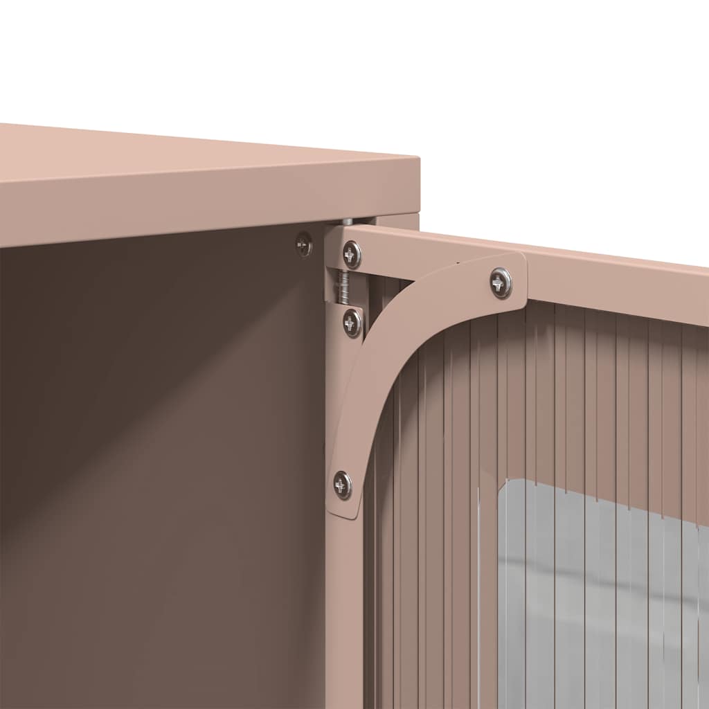 ντουλάπι τηλεόρασης vidaXL Ροζ 68x39x60,5 cm Ατσάλι ψυχρής έλασης