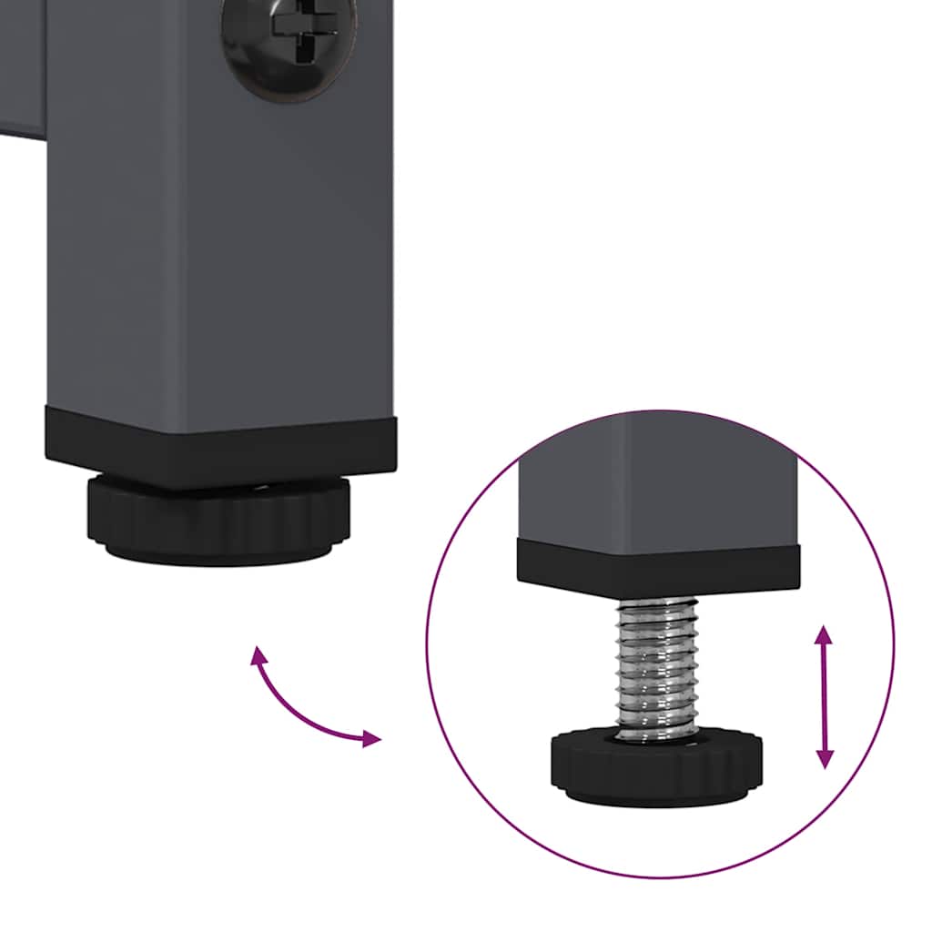 ντουλάπι τηλεόρασης vidaXL Ανθρακί 68x39x60,5 cm Ατσάλι ψυχρής έλασης
