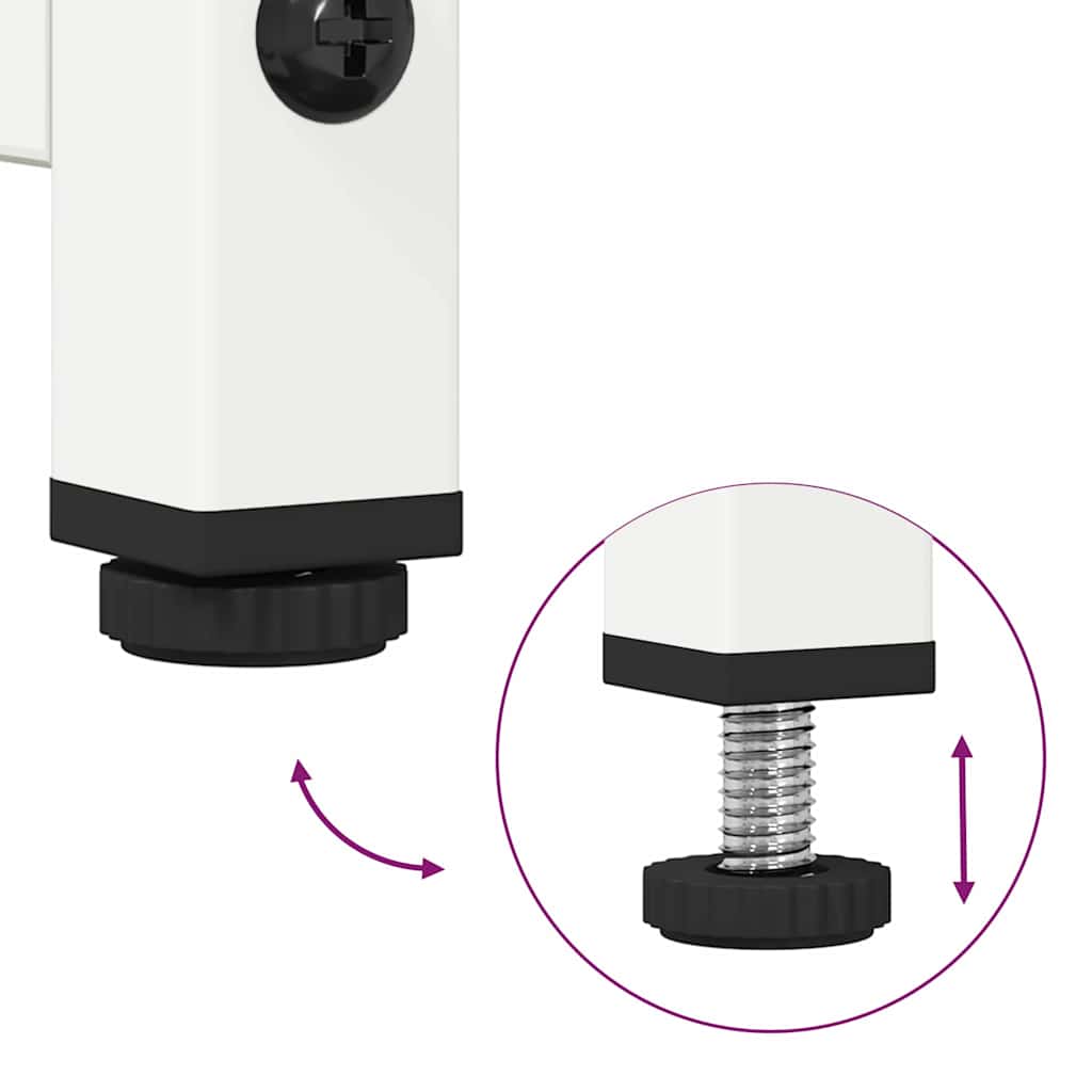 ντουλάπι τηλεόρασης vidaXL Λευκό 68x39x60,5cm από χάλυβα ψυχρής έλασης