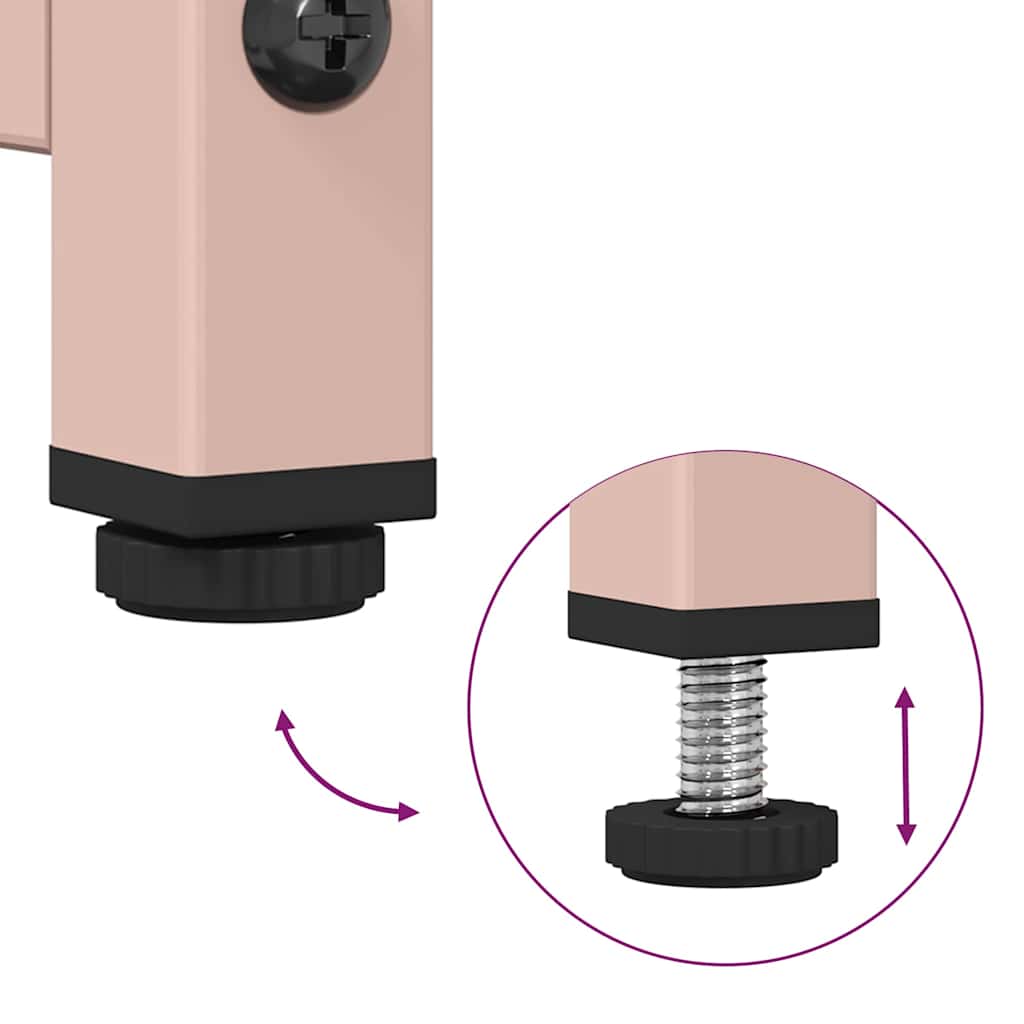 ντουλάπι τηλεόρασης vidaXL Ροζ 100,5x39x60,5 cm Ατσάλι ψυχρής έλασης