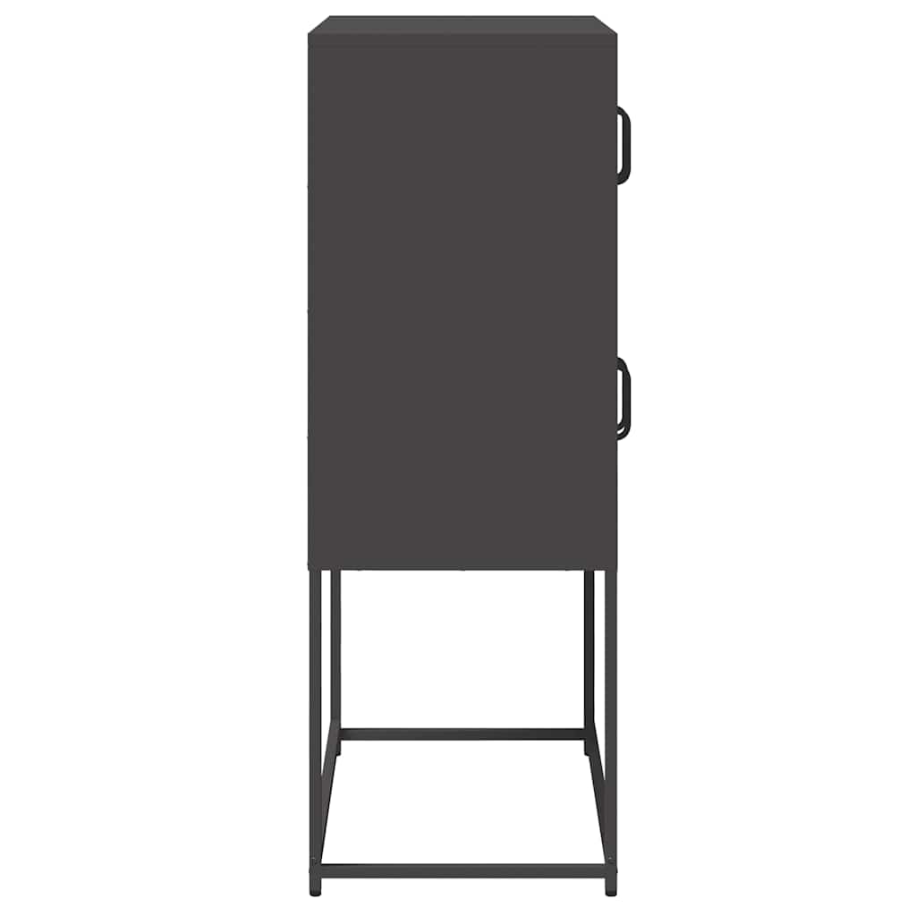 vidaXL Highboard Μαύρο 68x39x107 cm Ατσάλι