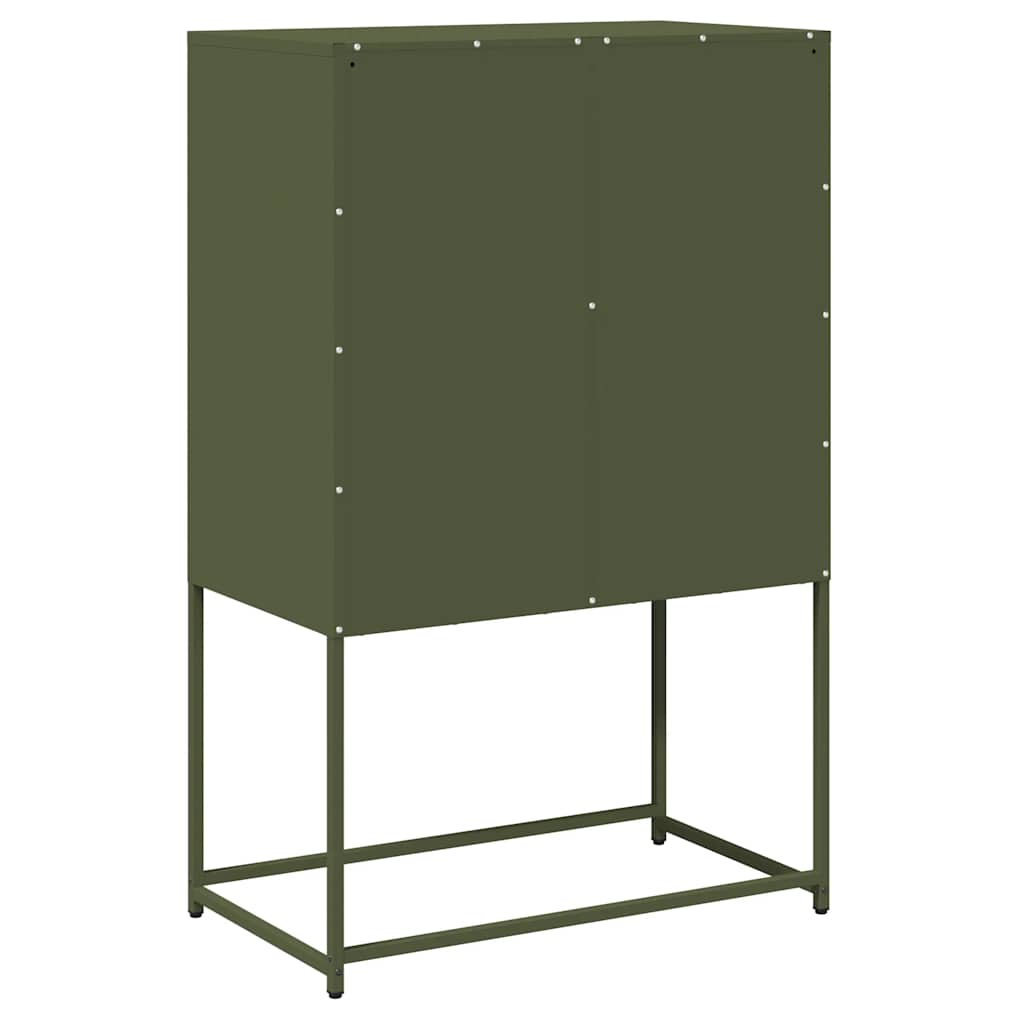 vidaXL Highboard Ελαιοπράσινο 68x39x107 cm Ατσάλι