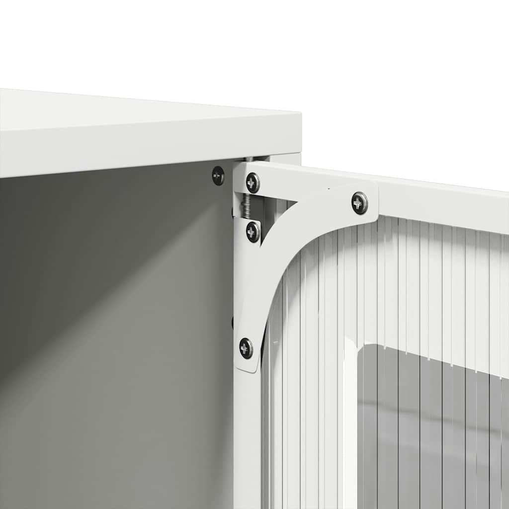 vidaXL Highboard Λευκό 68x39x107 cm Ατσάλι