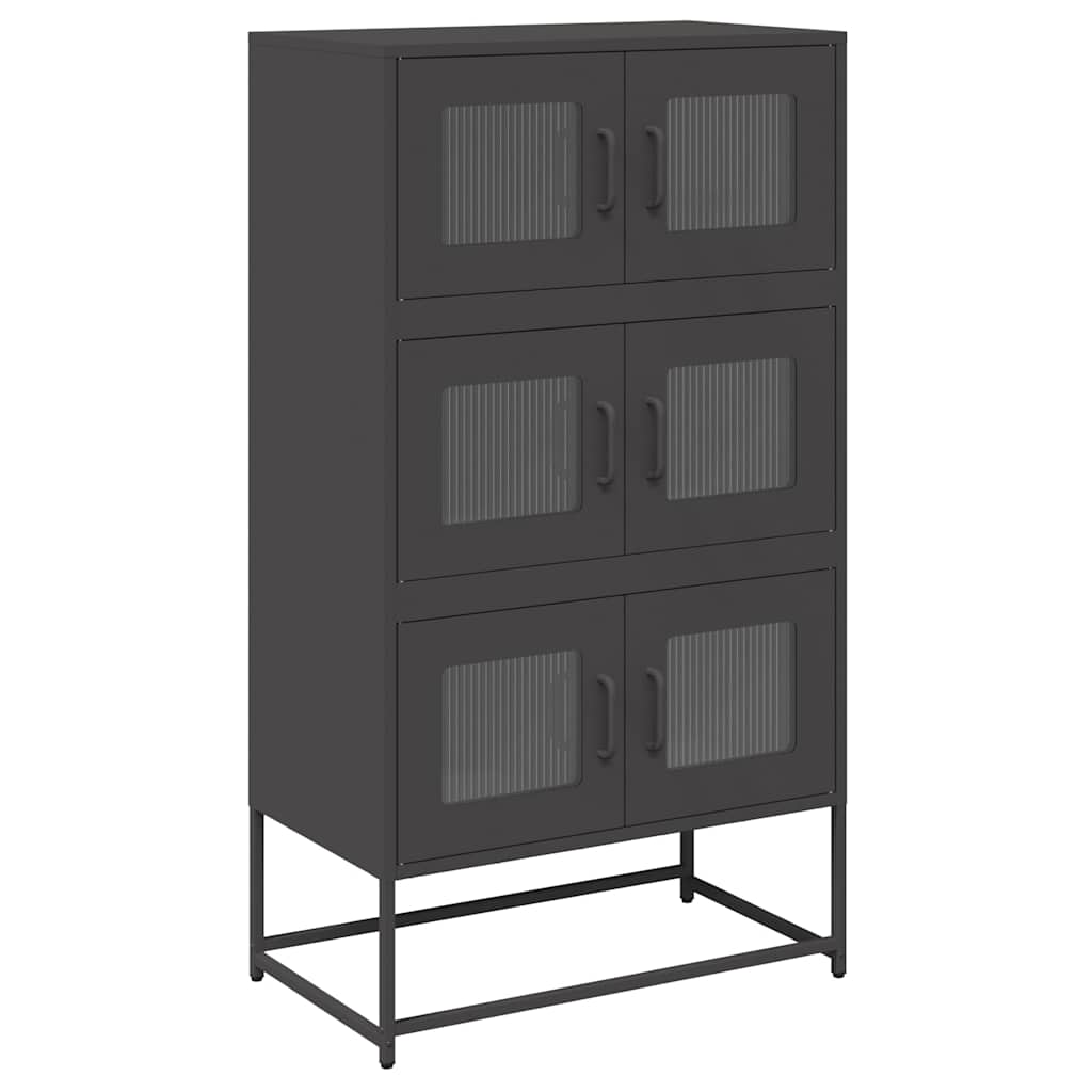 vidaXL Highboard Μαύρο 68x39x123 cm Χάλυβας