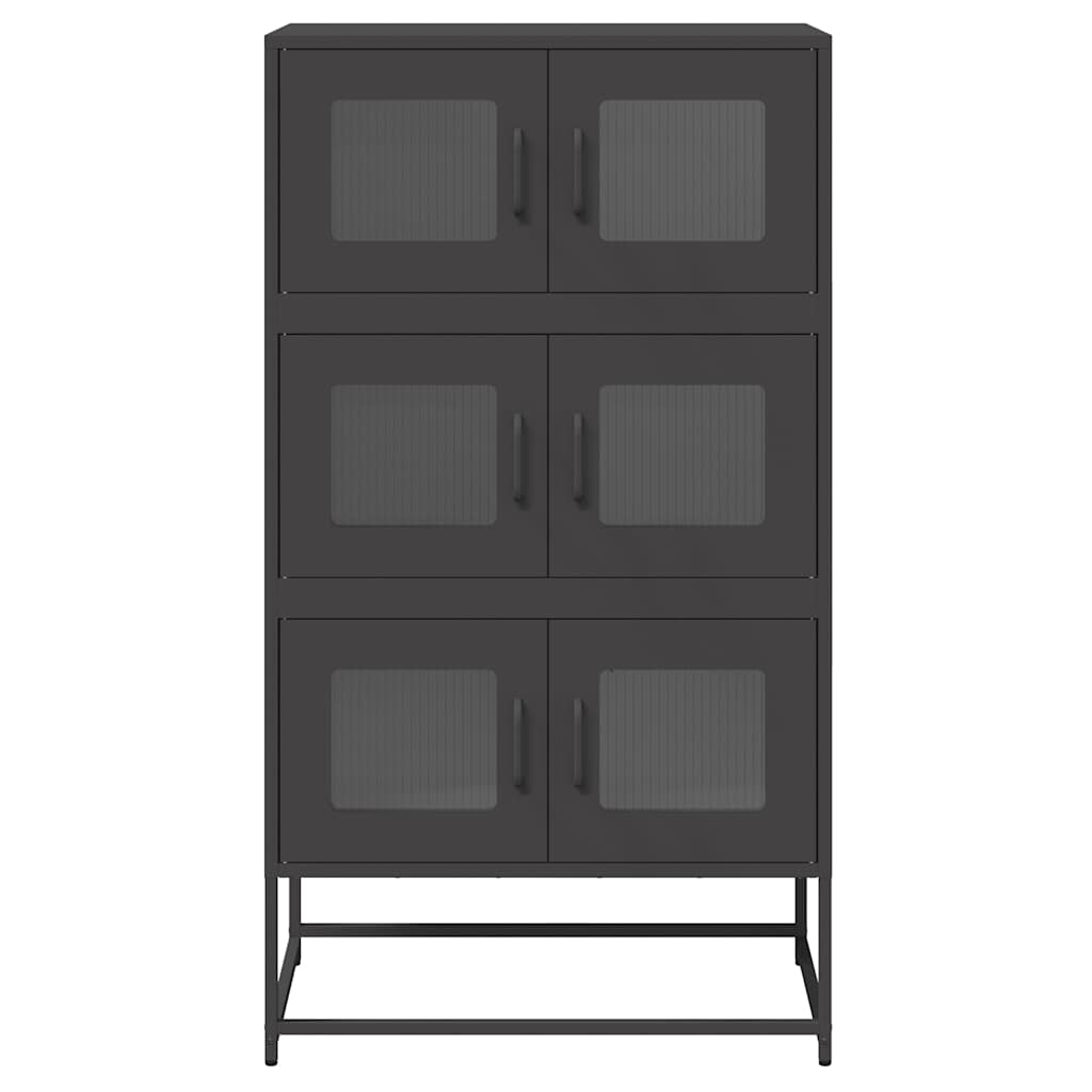 vidaXL Highboard Μαύρο 68x39x123 cm Χάλυβας
