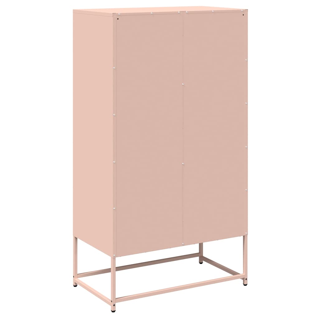 vidaXL Highboard Ροζ 68x39x123 cm Ατσάλι