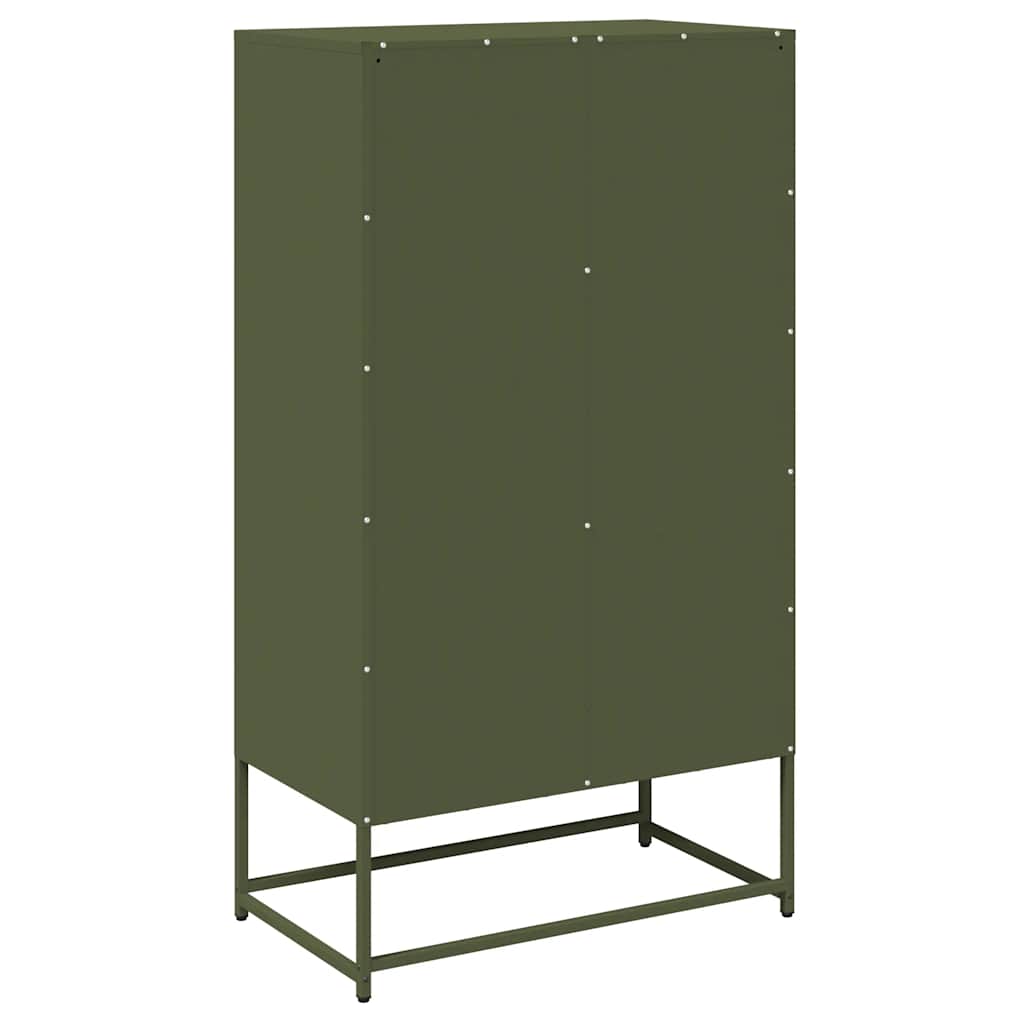 vidaXL Highboard Ελαιοπράσινο 68x39x123 cm Ατσάλι