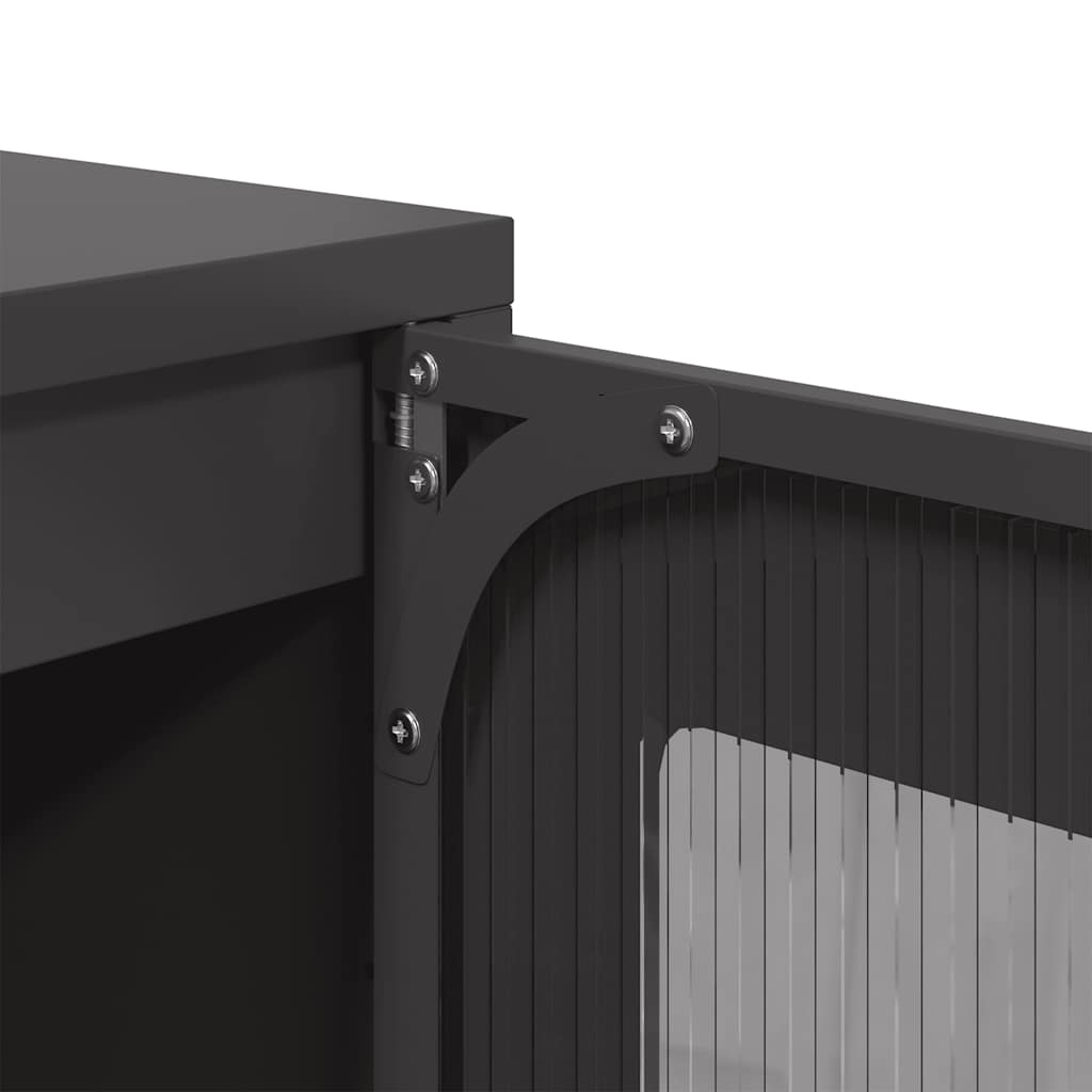 vidaXL Highboard Μαύρο 68x39x123 cm Χάλυβας
