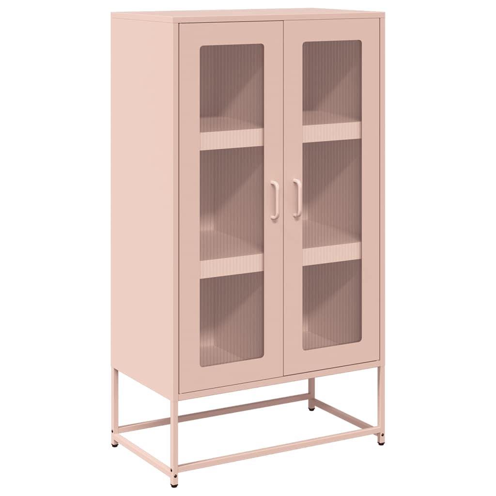 vidaXL Highboard Ροζ 68x39x123 cm Ατσάλι