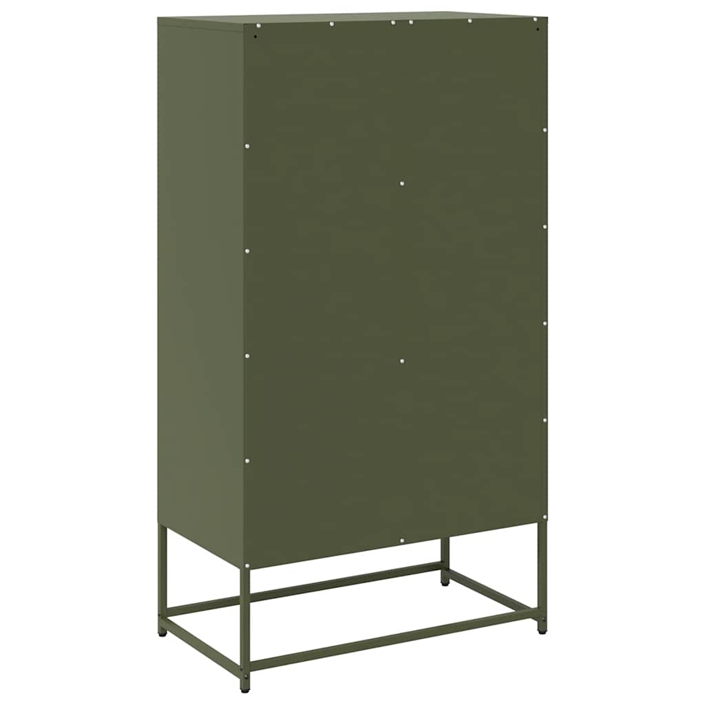 vidaXL Highboard Ελαιοπράσινο 68x39x123 cm Ατσάλι