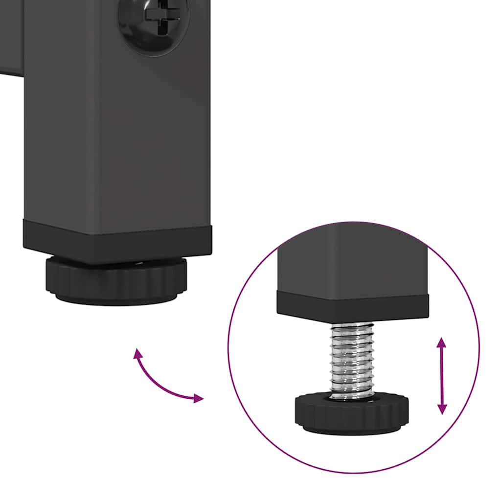 vidaXL Ντουλάπι Μαύρο 68x39x111,5 εκ. από Χάλυβα