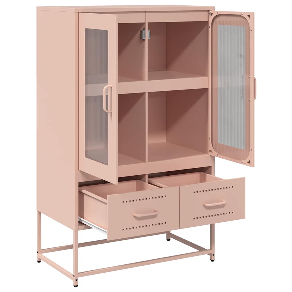 vidaXL Ντουλάπα Ροζ 68 x 39 x 111,5 εκ. από Χάλυβα