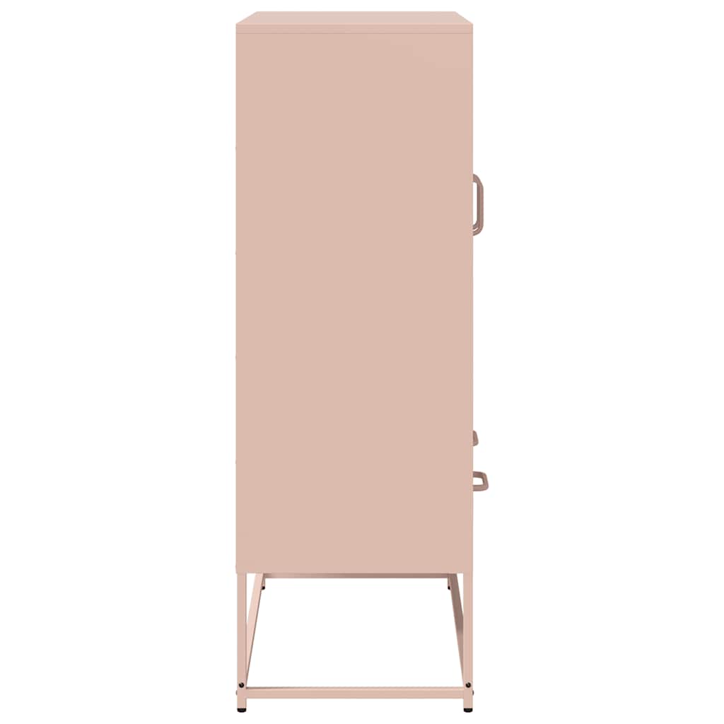 vidaXL Ντουλάπα Ροζ 68 x 39 x 111,5 εκ. από Χάλυβα