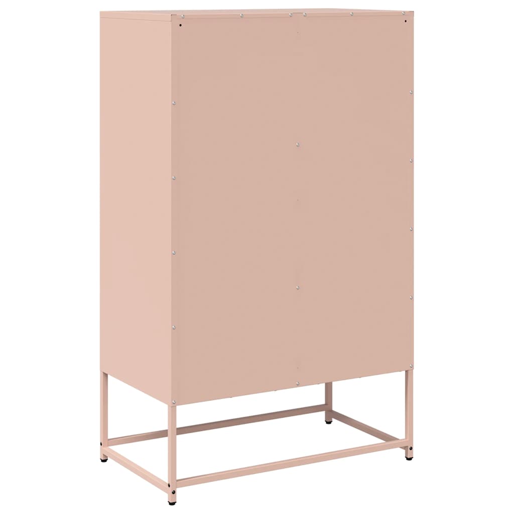 vidaXL Ντουλάπα Ροζ 68 x 39 x 111,5 εκ. από Χάλυβα