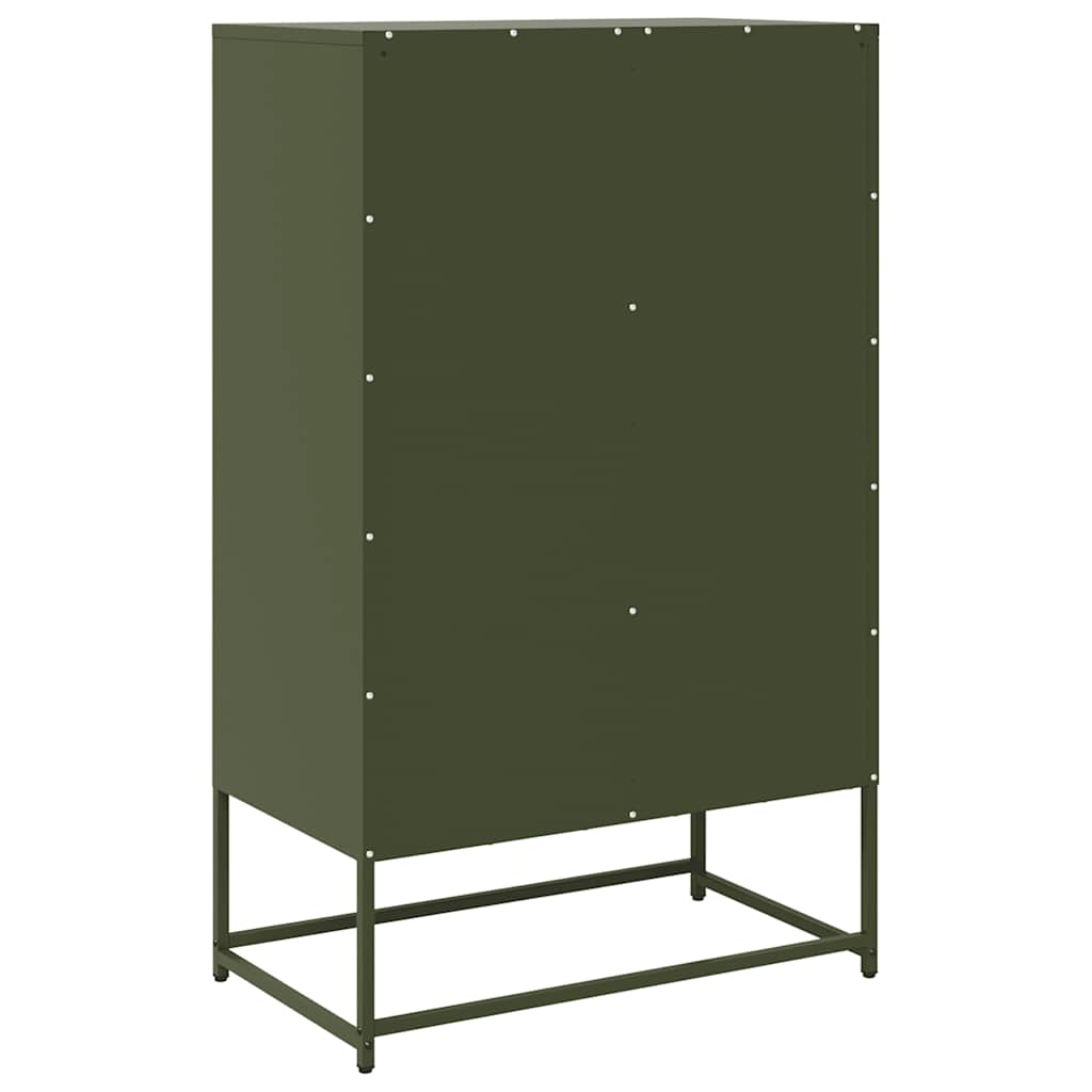 vidaXL Ντουλάπι Πράσινο Λαδί 68x39x111,5 εκ. από Ατσάλι