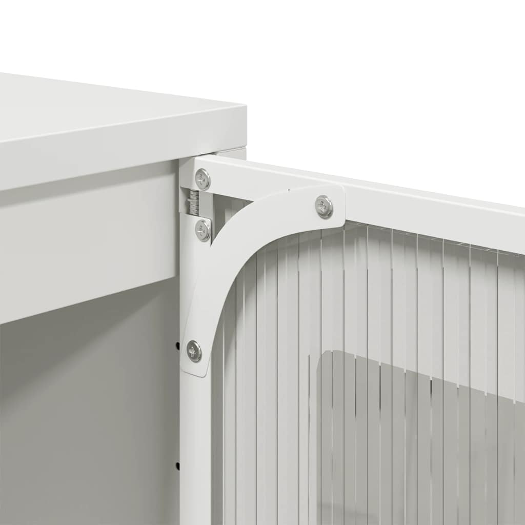 vidaXL Ντουλάπι Λευκό 68x39x111,5 εκ. από Χάλυβα