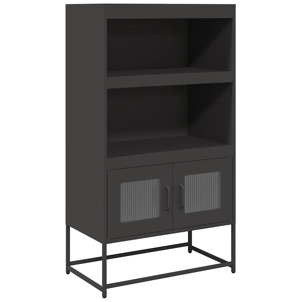 vidaXL Highboard Μαύρο 68x39x123 cm Χάλυβας