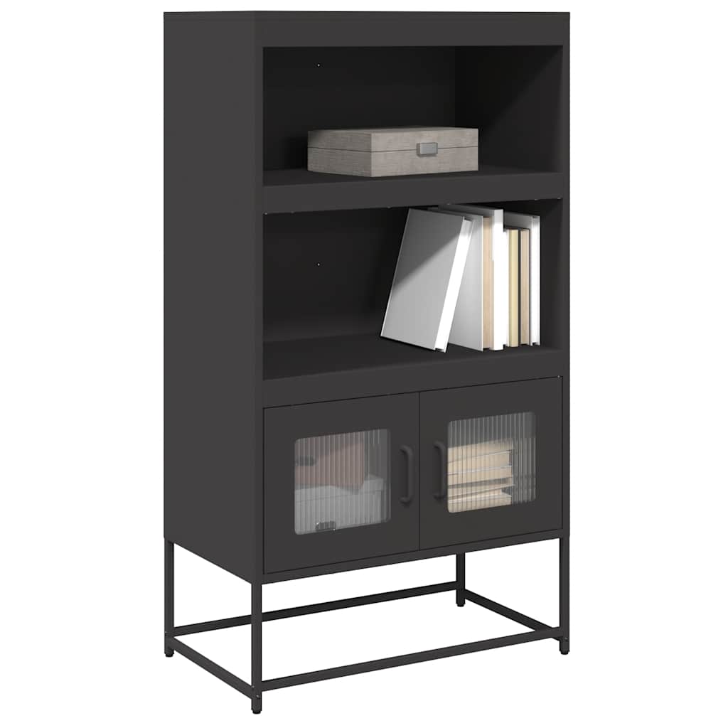 vidaXL Highboard Μαύρο 68x39x123 cm Χάλυβας