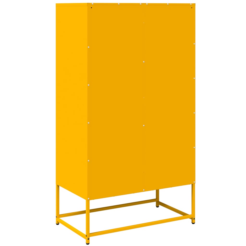 vidaXL Highboard Μουστάρδα κίτρινη 68x39x123 cm Χάλυβας