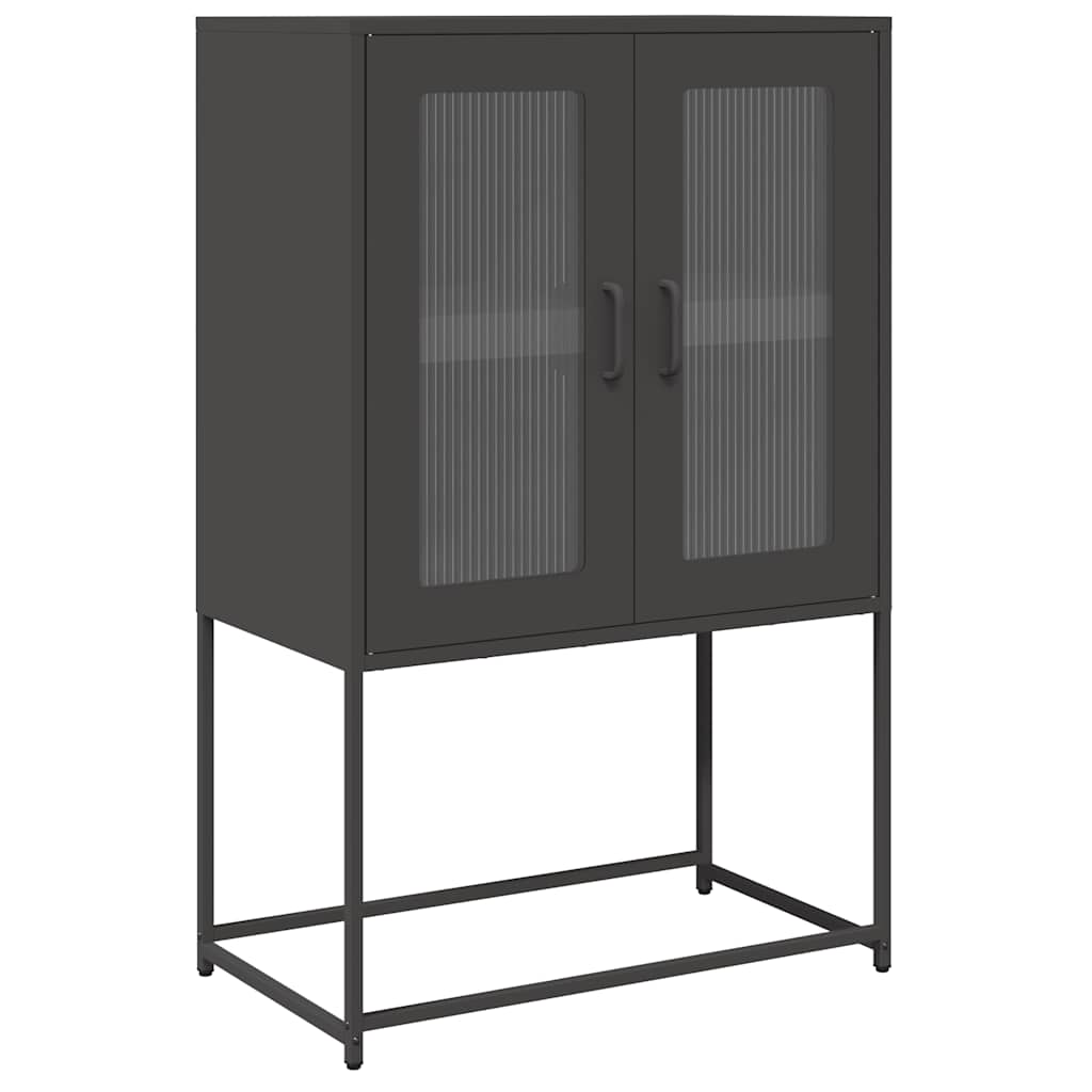 vidaXL Highboard Μαύρο 68x39x107 cm Ατσάλι