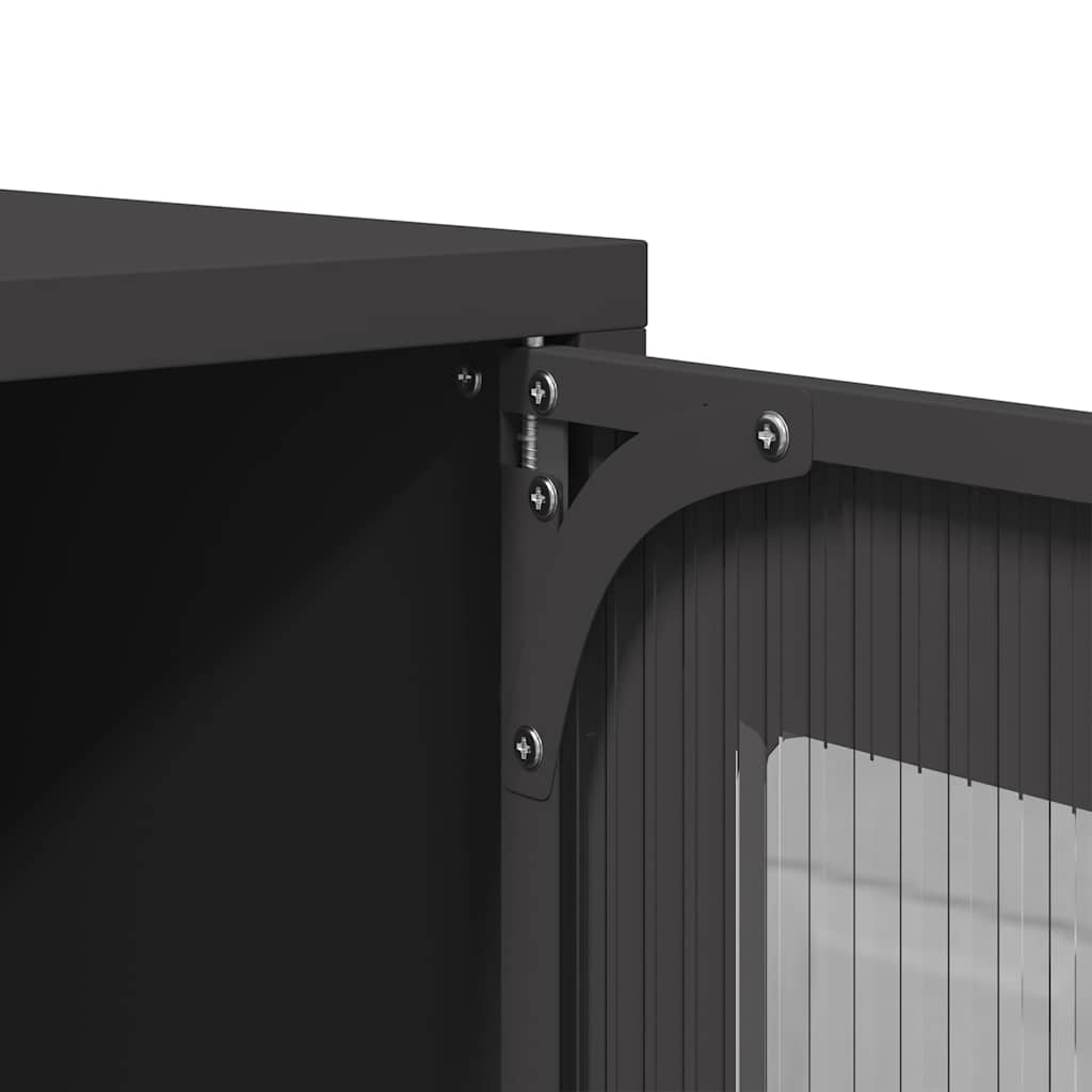vidaXL Highboard Μαύρο 68x39x107 cm Ατσάλι
