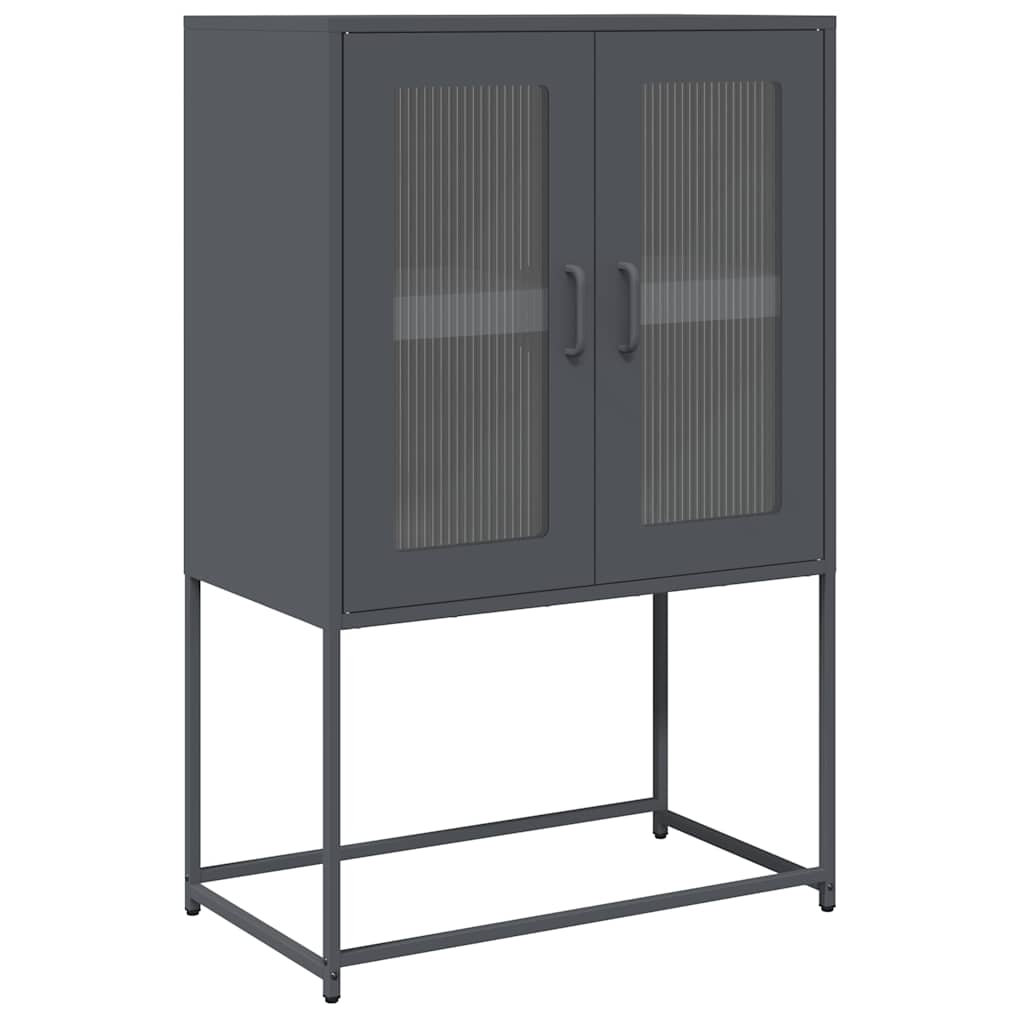vidaXL Highboard Ανθρακί 68x39x107 cm Χάλυβας
