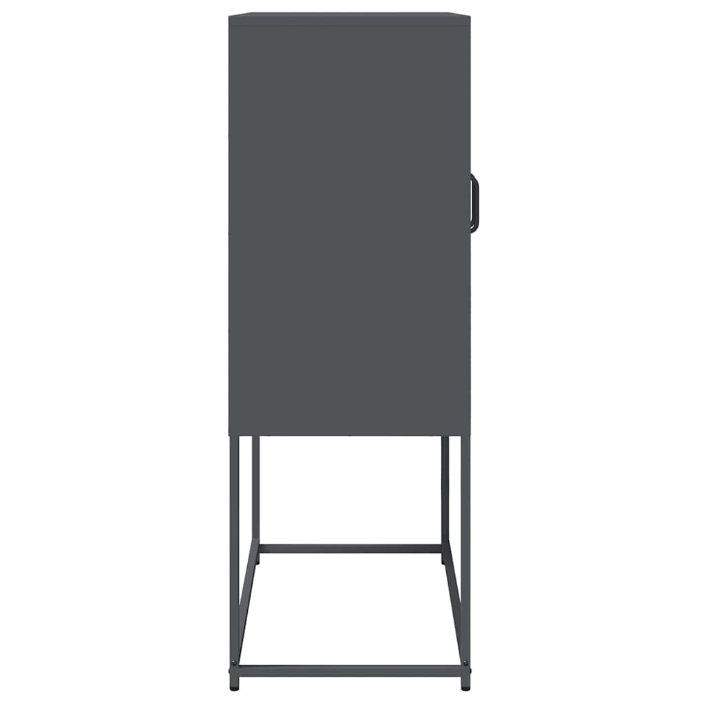 vidaXL Highboard Ανθρακί 68x39x107 cm Χάλυβας