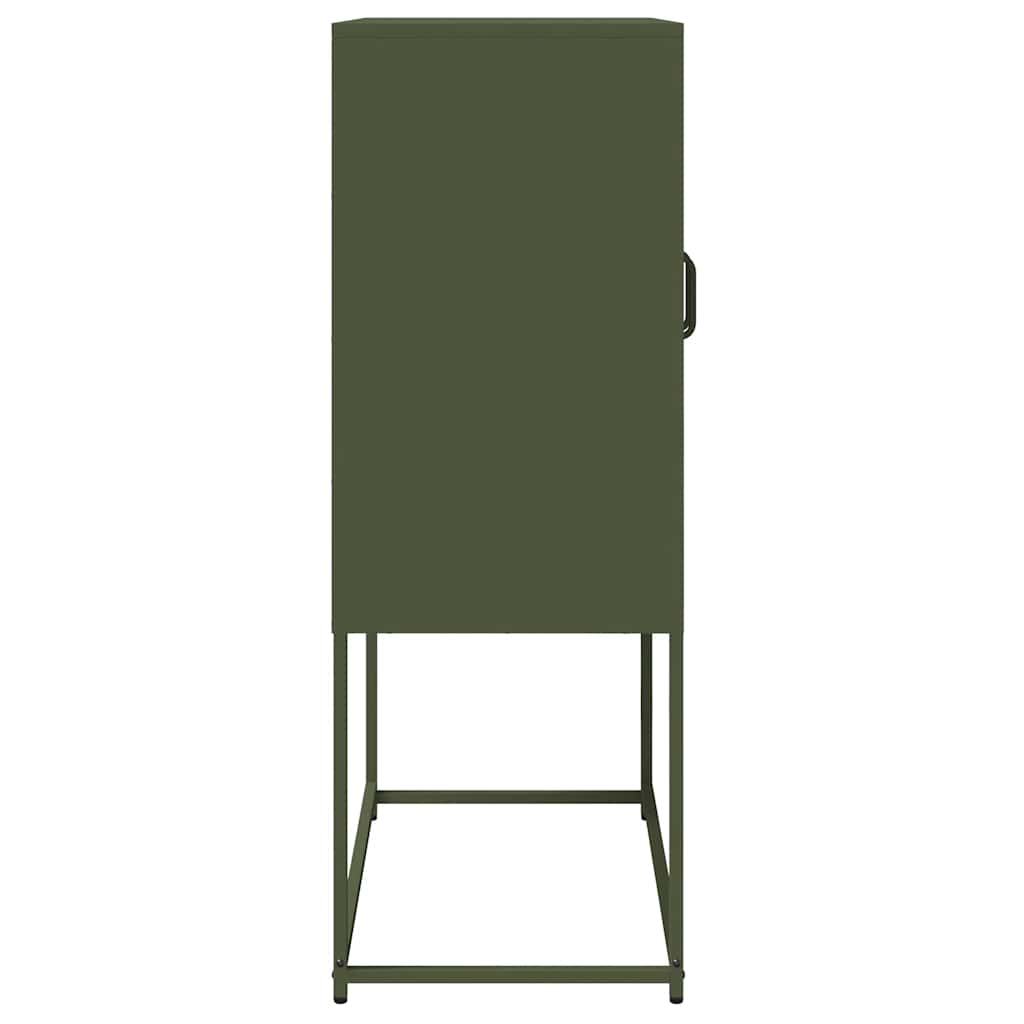 vidaXL Highboard Ελαιοπράσινο 68x39x107 cm Ατσάλι