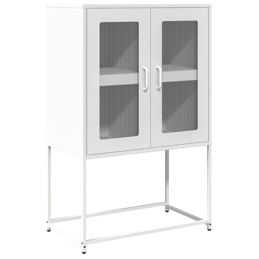 vidaXL Highboard Λευκό 68x39x107 cm Ατσάλι