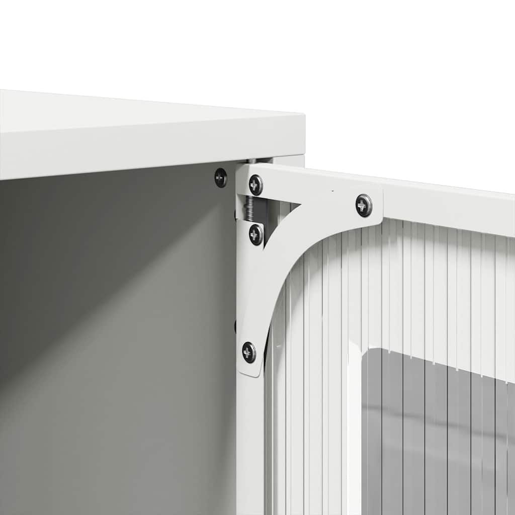 vidaXL Highboard Λευκό 68x39x107 cm Ατσάλι
