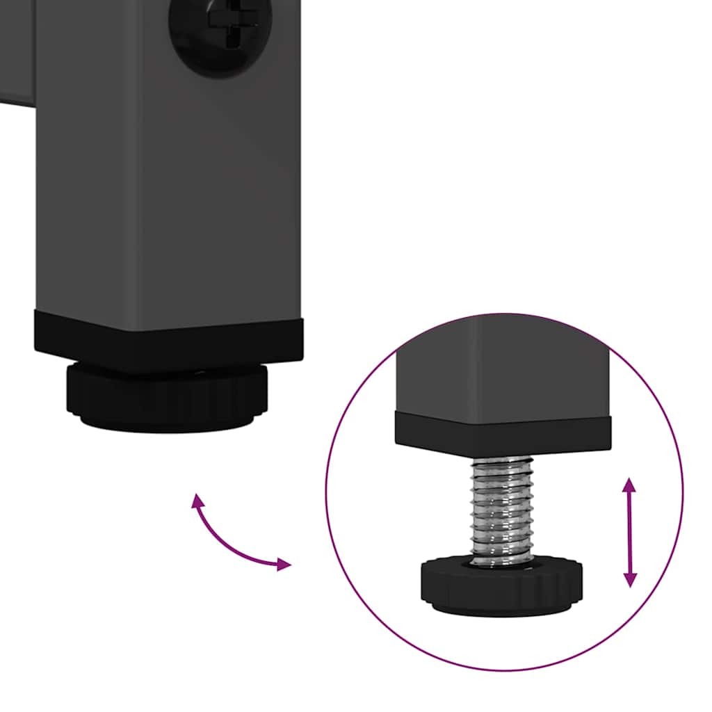 vidaXL Έπιπλο Τηλεόρασης Μαύρο 100,5x39x60,5 εκ. Ατσάλινο