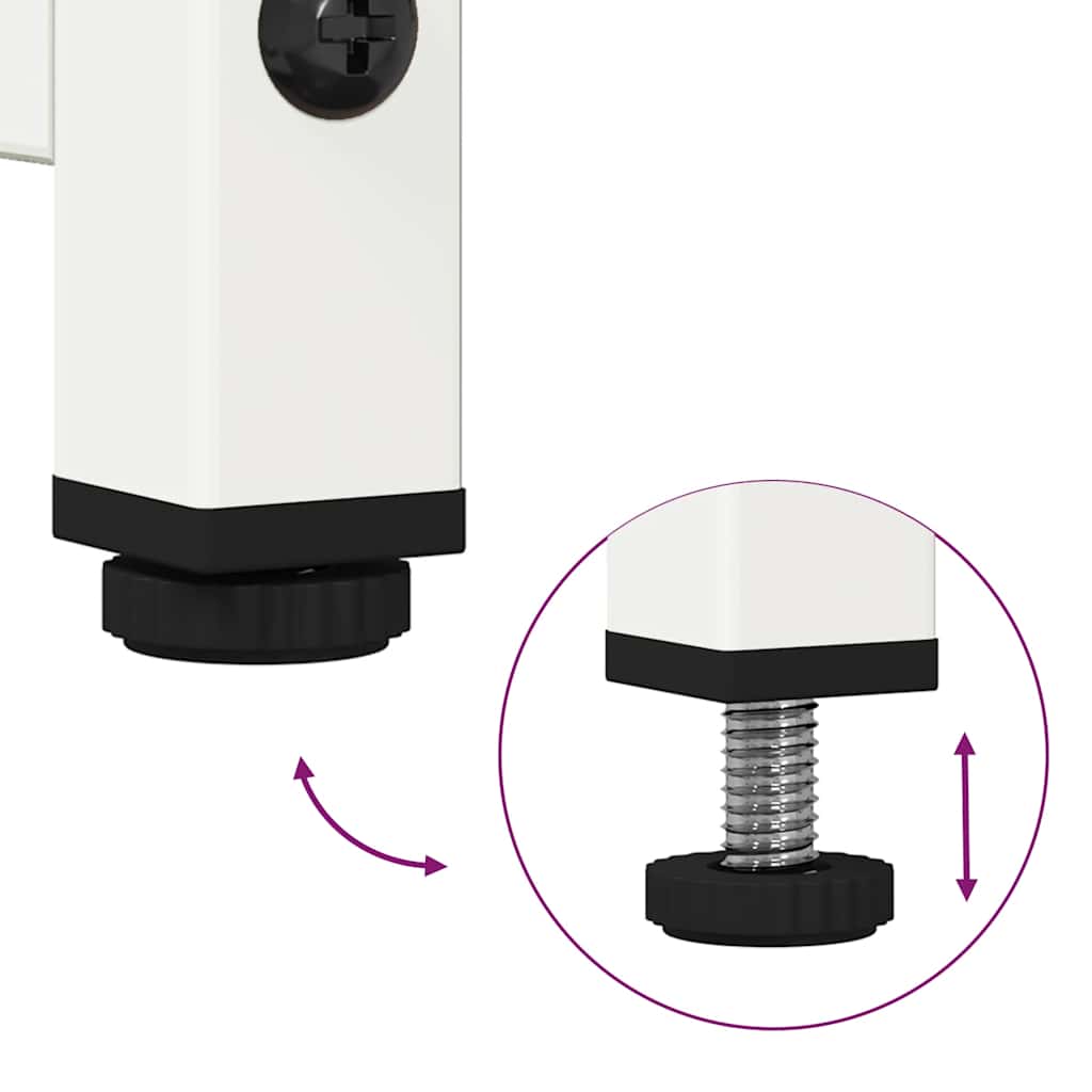 vidaXL Έπιπλο Τηλεόρασης Λευκό 100,5x39x60,5 εκ. από Ατσάλι