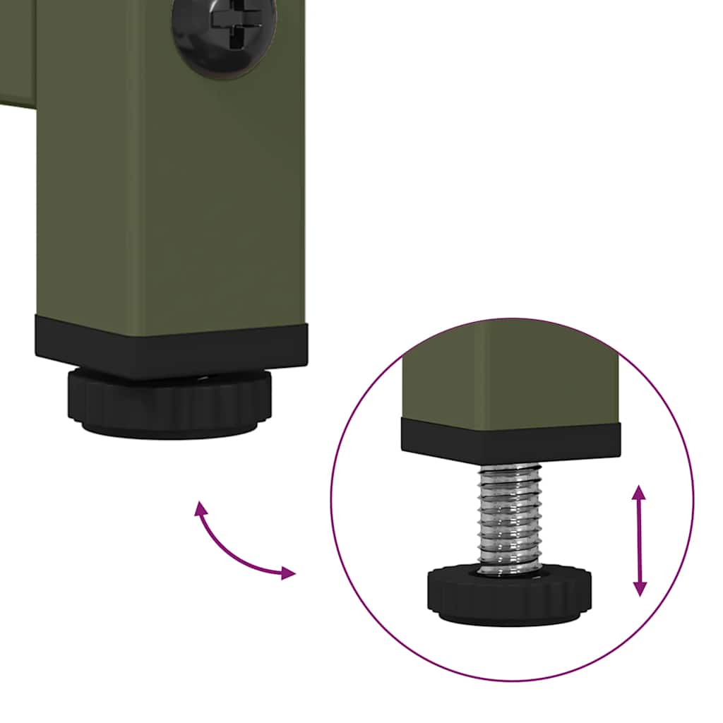 vidaXL Έπιπλο Τηλεόρασης Πράσινο Λαδί 68,5x39x60,5 εκ. από Ατσάλι