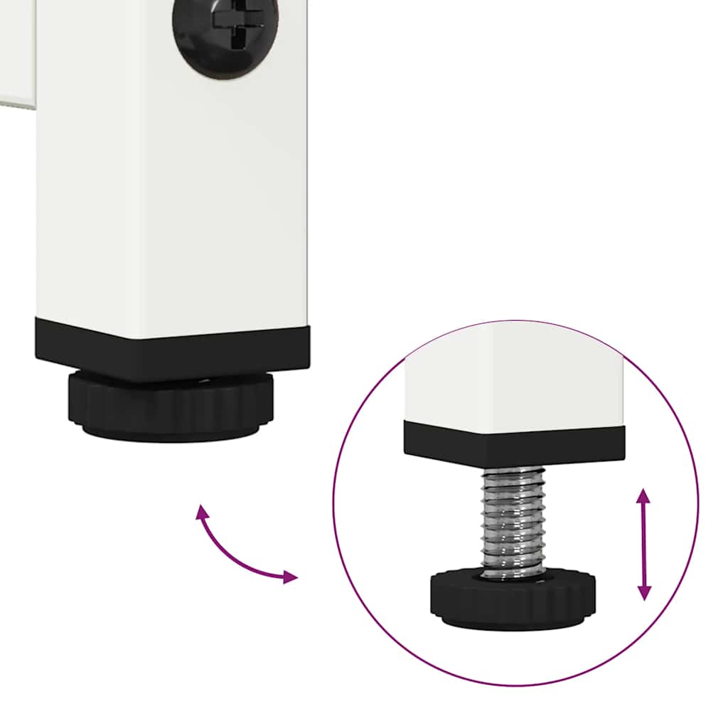 vidaXL Έπιπλο Τηλεόρασης Λευκό 68x39x60,5 εκ. από Χάλυβα