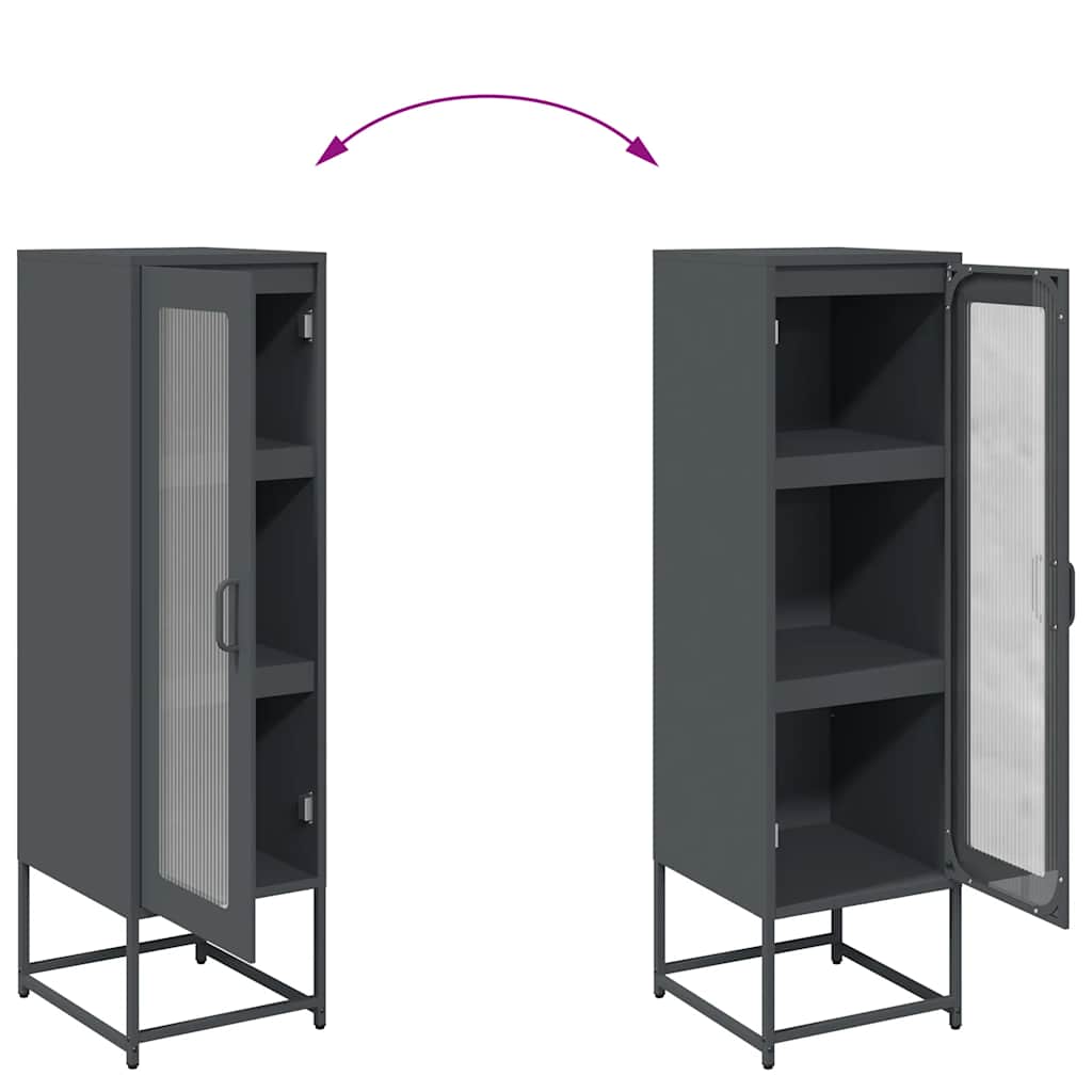 vidaXL Highboard Ανθρακί 36x39x123 cm Ατσάλι ψυχρής έλασης