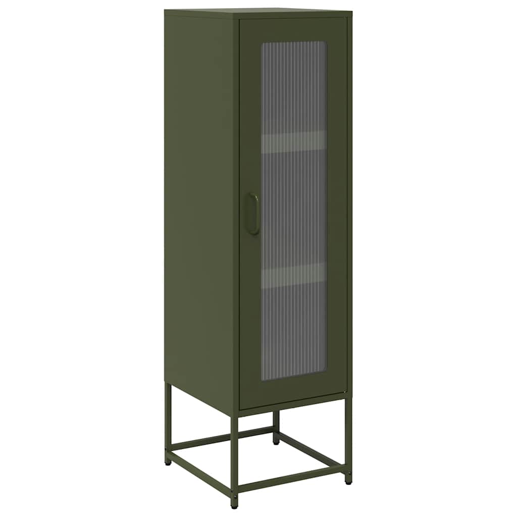 vidaXL Highboard Ελαιοπράσινο 36x39x123 cm Ατσάλι ψυχρής έλασης