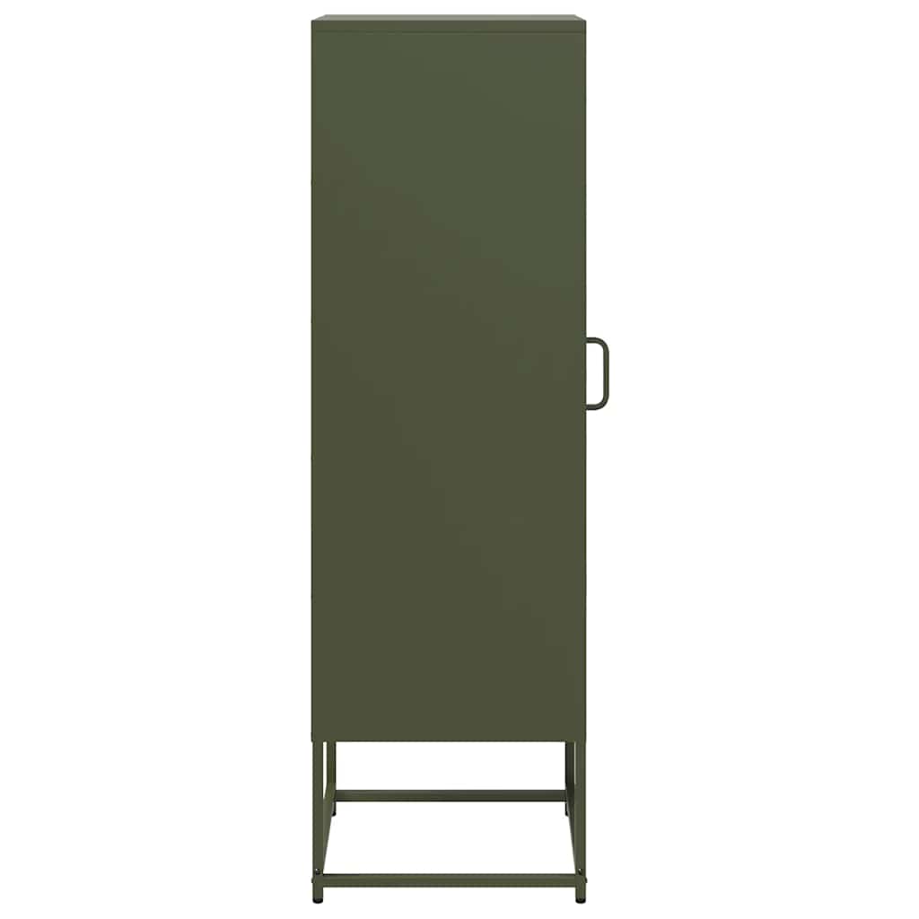 vidaXL Highboard Ελαιοπράσινο 36x39x123 cm Ατσάλι ψυχρής έλασης