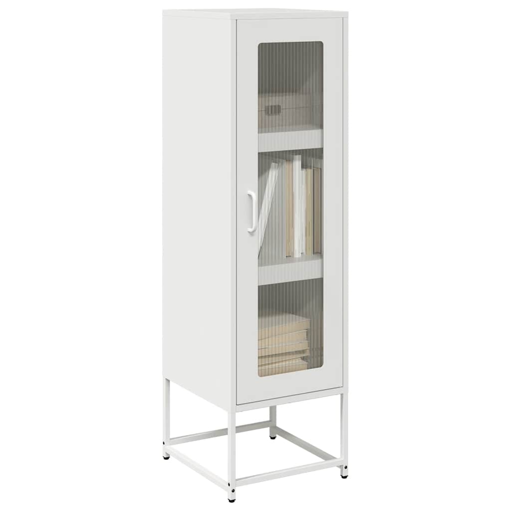 vidaXL Highboard Λευκό 36x39x123 cm από χάλυβα ψυχρής έλασης