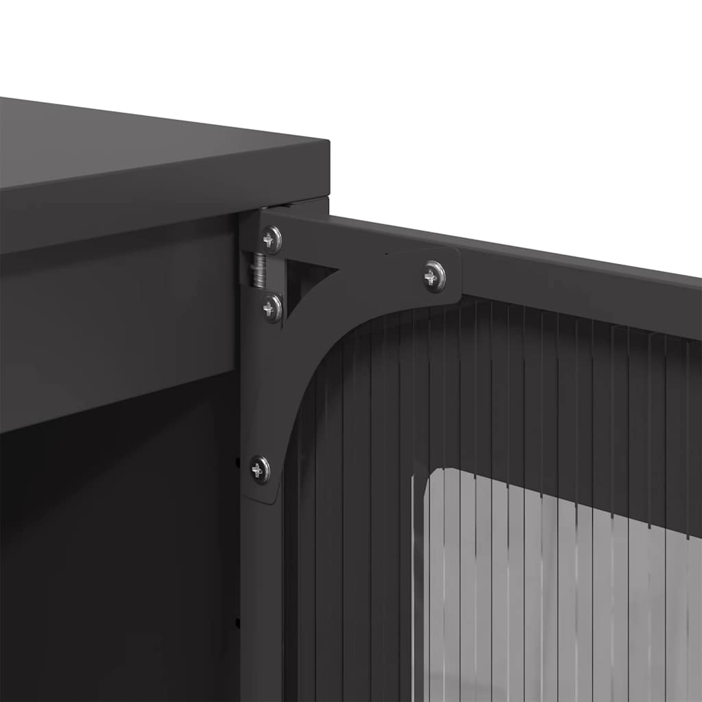 vidaXL Sideboard Μαύρο 36x39x107 cm από χάλυβα ψυχρής έλασης