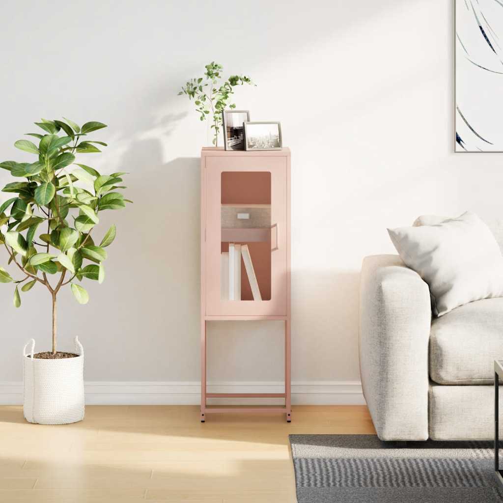 vidaXL Sideboard Ροζ 36x39x107 cm από χάλυβα ψυχρής έλασης