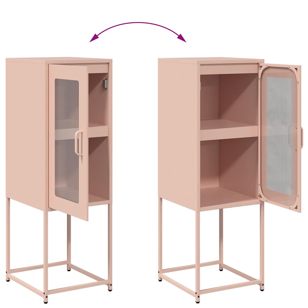 vidaXL Sideboard Ροζ 36x39x107 cm από χάλυβα ψυχρής έλασης