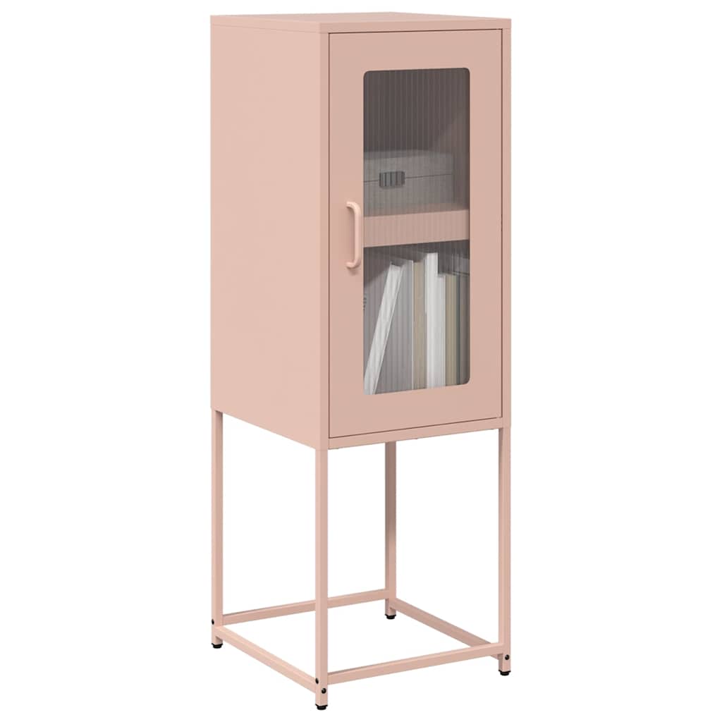 vidaXL Sideboard Ροζ 36x39x107 cm από χάλυβα ψυχρής έλασης