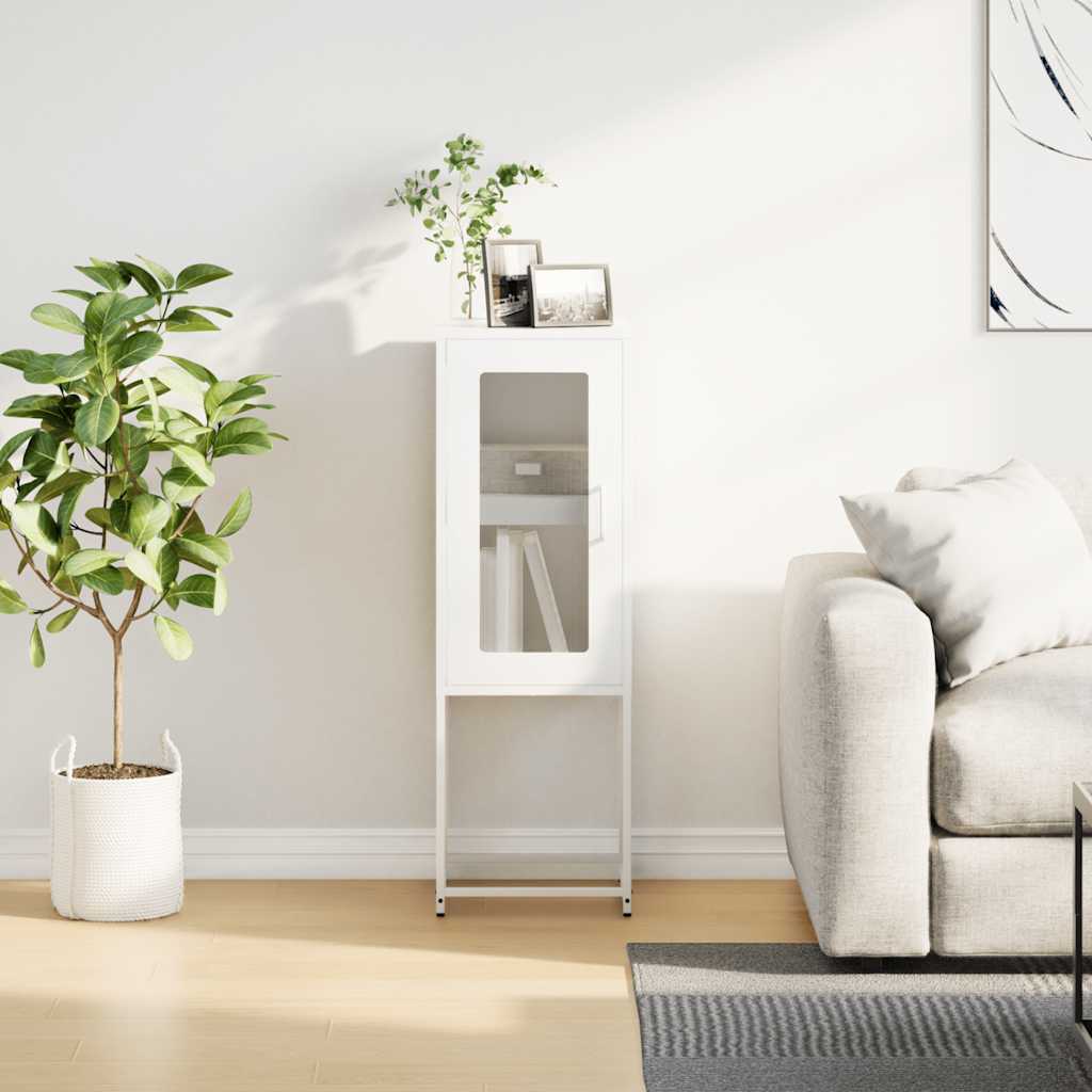 vidaXL Sideboard Λευκό 36x39x107 cm Ατσάλι ψυχρής έλασης