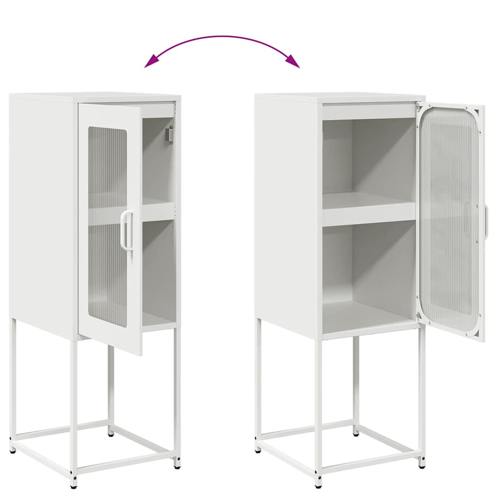 vidaXL Sideboard Λευκό 36x39x107 cm Ατσάλι ψυχρής έλασης