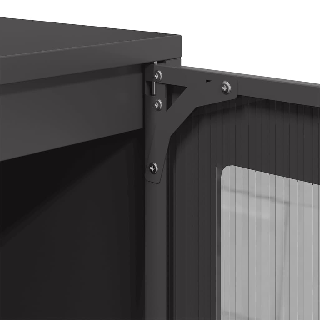 vidaXL Ντουλάπι Μαύρο 100,5x39x107 εκ. από Χάλυβα Ψυχρής Έλασης